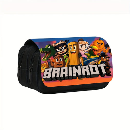 Trousse Brainrot Stylée – Grand Format à 2 Couches pour Stylos, Marqueurs by LSDLBoutique.ch