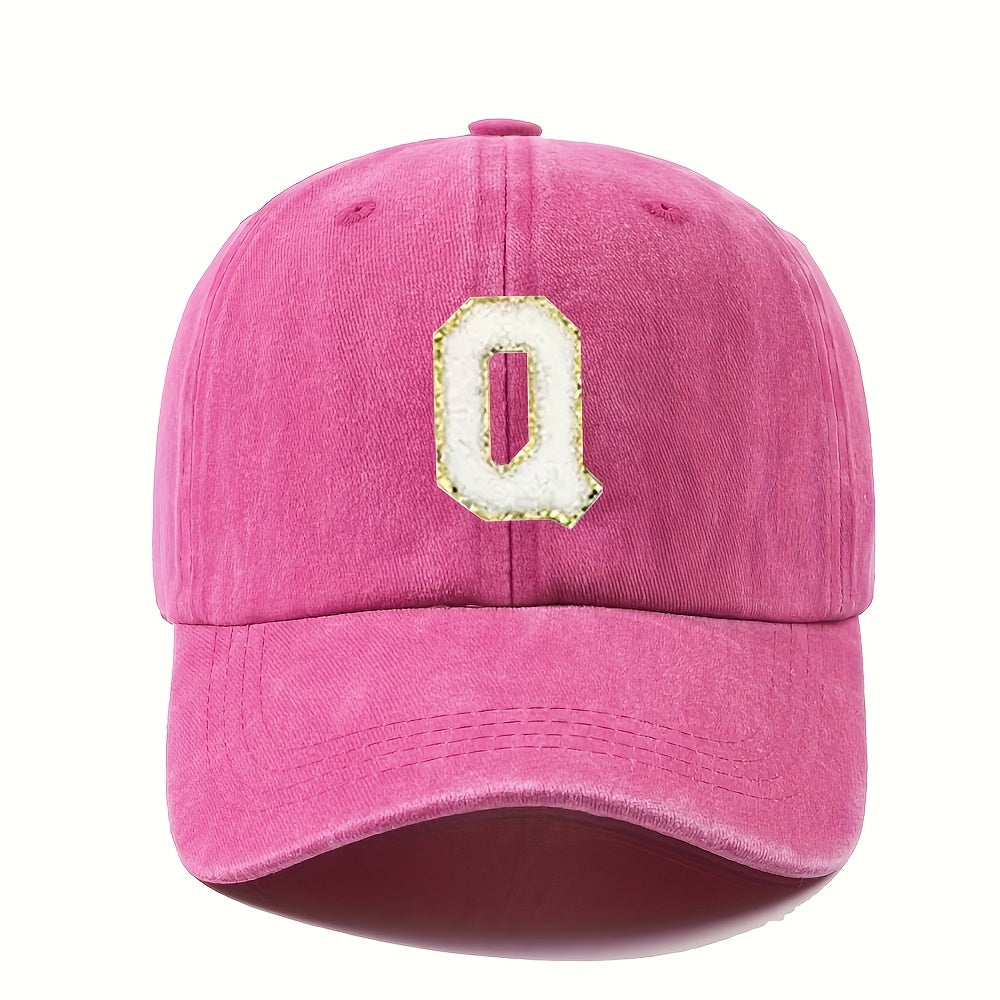 Casquette Vintage Alphabet A Z Rose Dorée Style Y2K Signée LSDLBoutique Pour Chaque Lettre by LSDLBoutique.ch