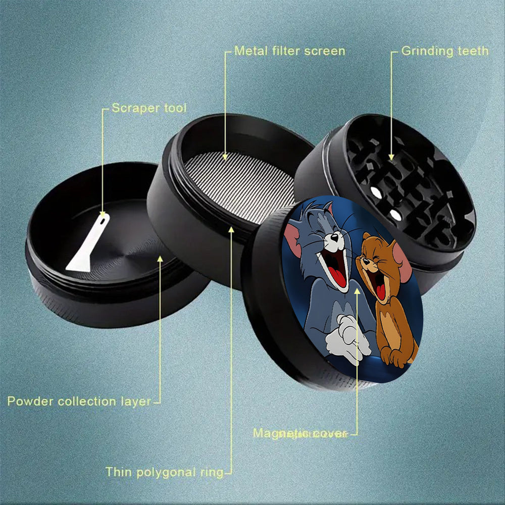 Grinder Tom & Jerry 4 Couches Zinc Manuel Portable by LSDLBoutique.ch