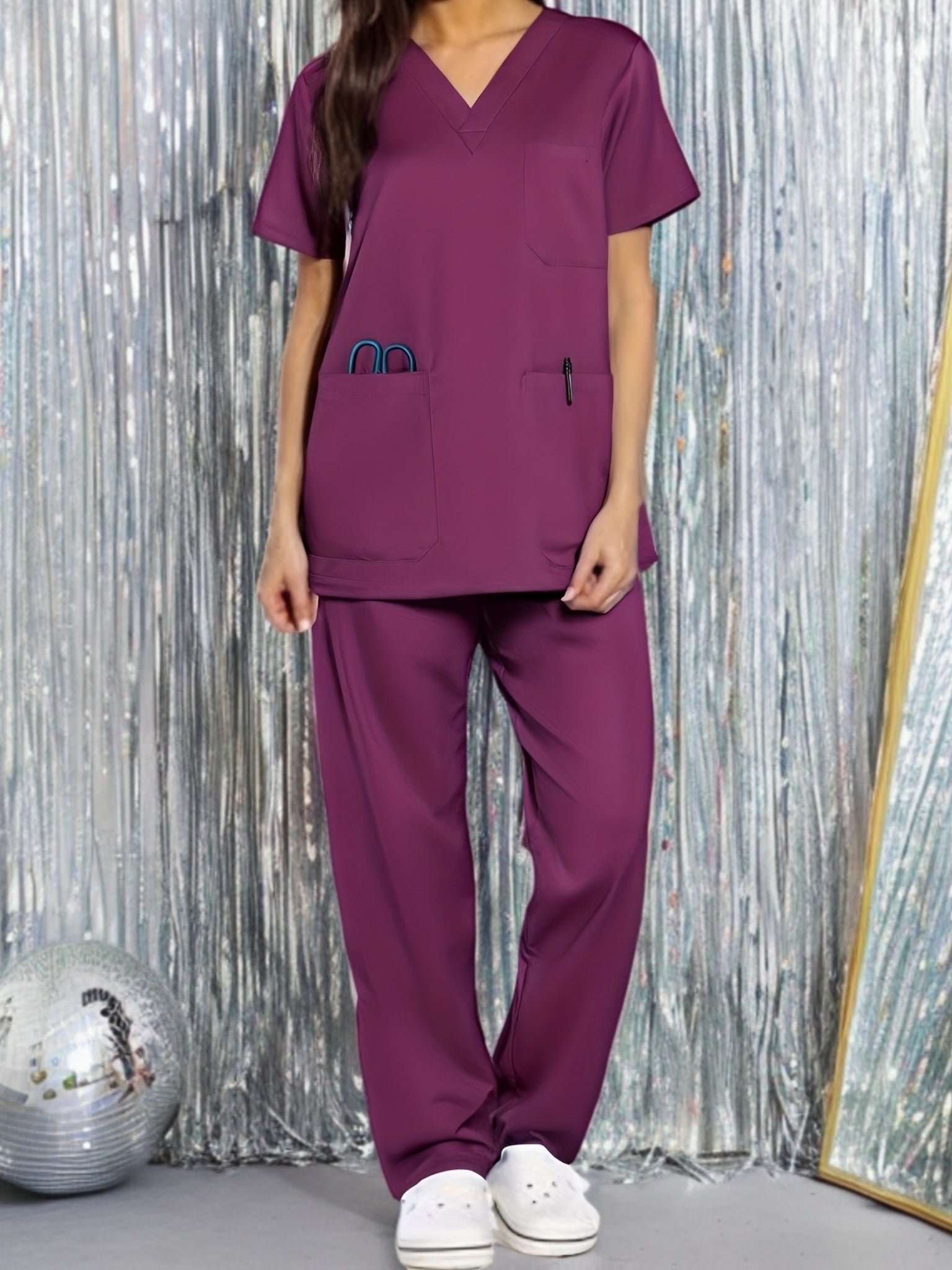 MedStyle – Ensemble Uniforme Col V Femme, Chemise et Pantalon by LSDLBoutique.ch