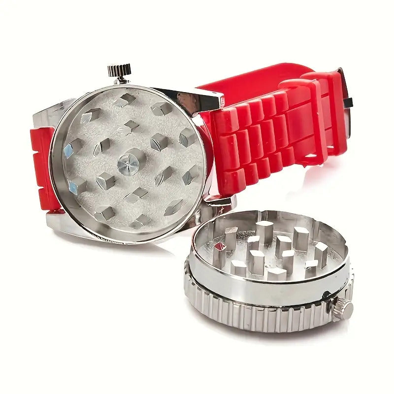 Grinder Montre Discrète Métal Durable Avec Bracelet Silicone Design Original Et Compact by LSDLBoutique.ch