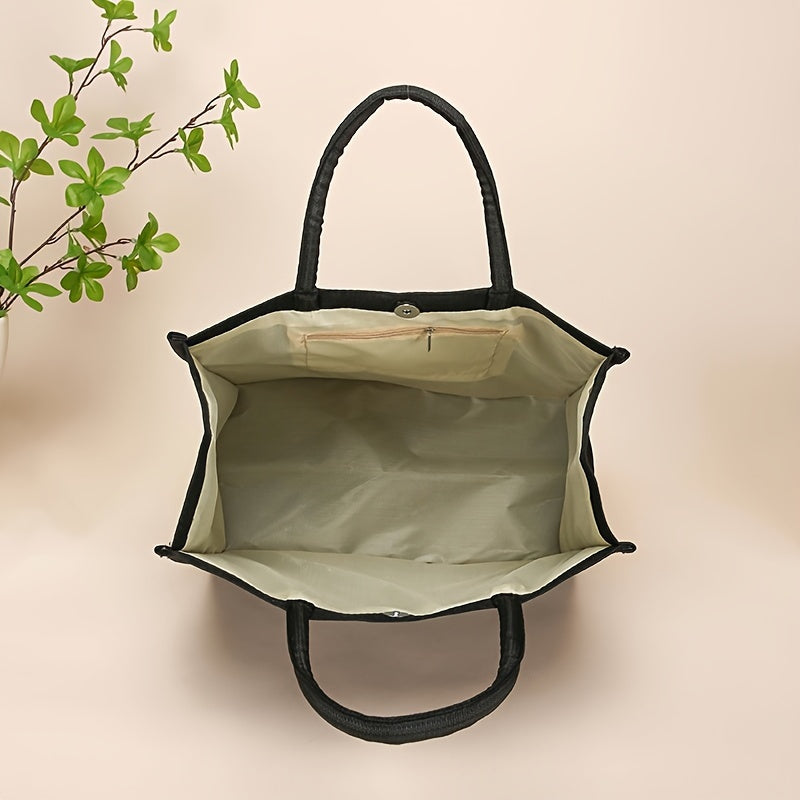 HempElegance – Sac à Main Noir en Chanvre avec Anses Fixes by LSDLBoutique.ch