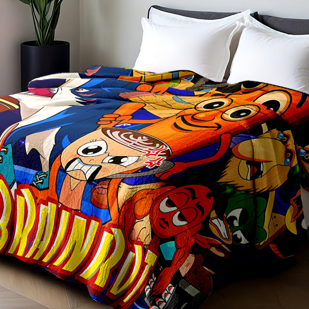 Couverture BRAINROT Flanelle – Design Stylé & Douillet Toutes Saisons by LSDLBoutique.ch