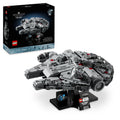 LEGO Star Wars 75375 Millennium Falcon - Set de Construction de Vaisseau Spatial Collector pour Adulte - Présentoir & Plaque Descriptive pour Déco de Bureau - Cadeau pour Fans de Un Nouvel Espoir