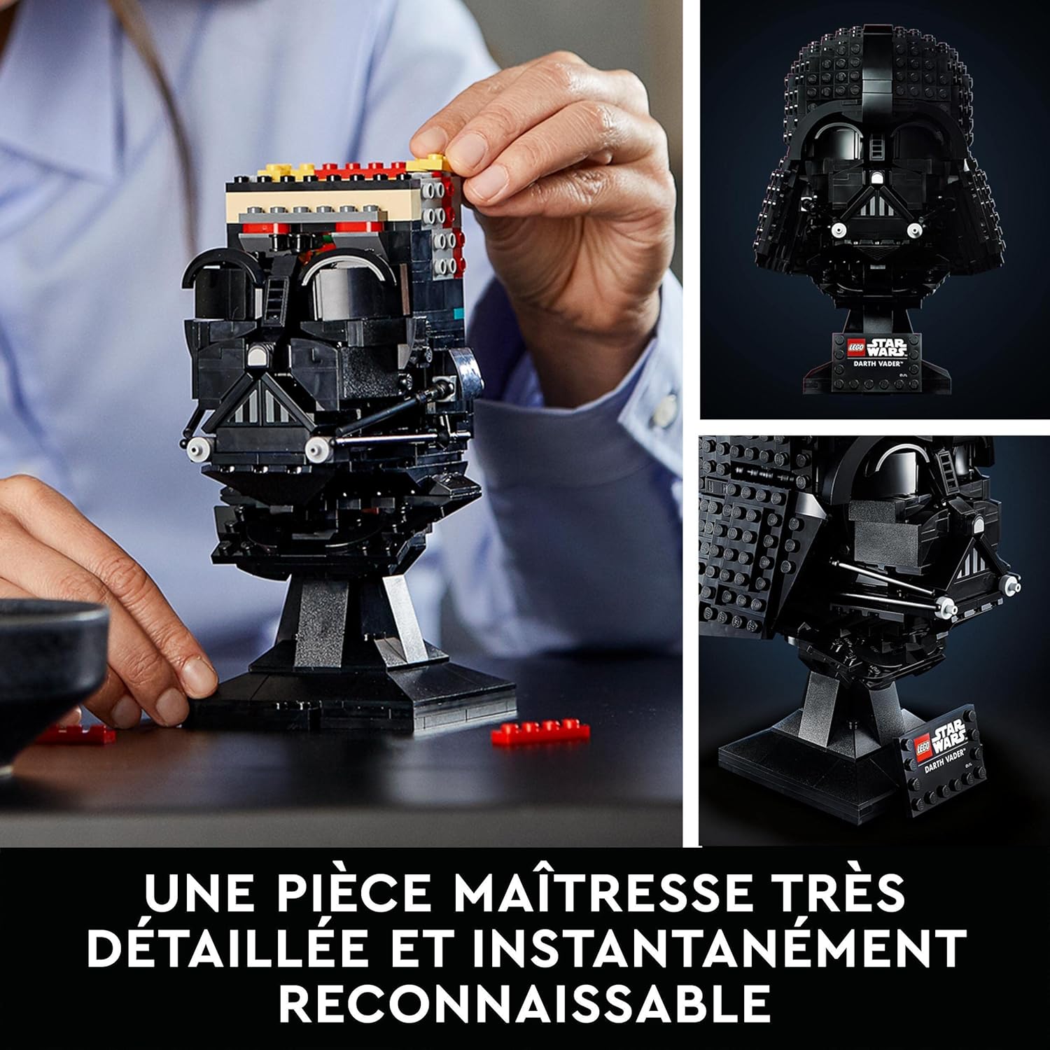LEGO Star Wars Le Casque de Dark Vador - Kit de Construction - Maquette Adulte de Collection Inspiré du Film - Objet de Décoration et Loisirs Créatifs - Idée Cadeau pour Adultes Hommes et Femmes 75304