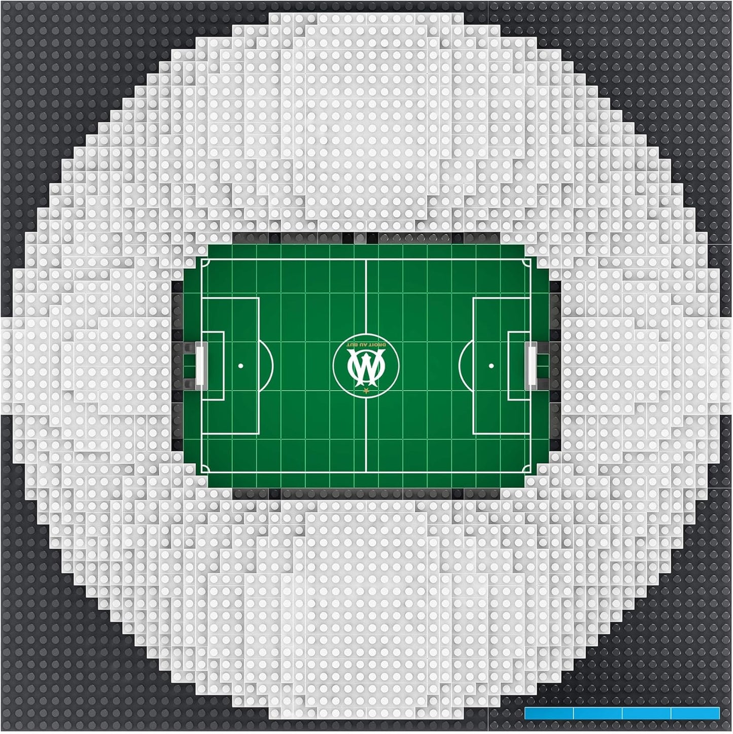 FOCO Offizielles Lizenzprodukt Olympique de Marseille Orange Vélodrome BRXLZ-Steine 3D-Fußballstadion BAU-Set