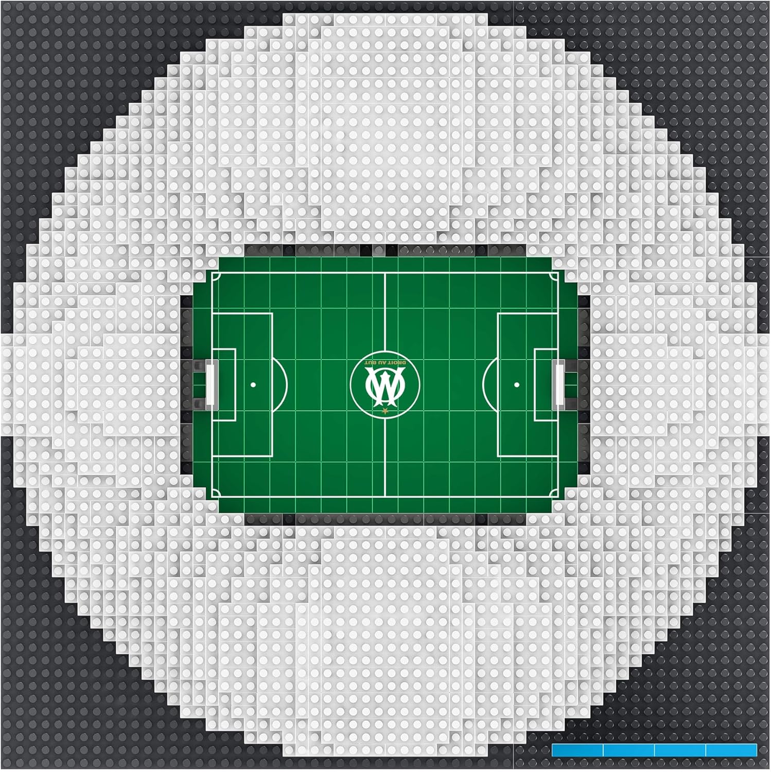 FOCO Offizielles Lizenzprodukt Olympique de Marseille Orange Vélodrome BRXLZ-Steine 3D-Fußballstadion BAU-Set