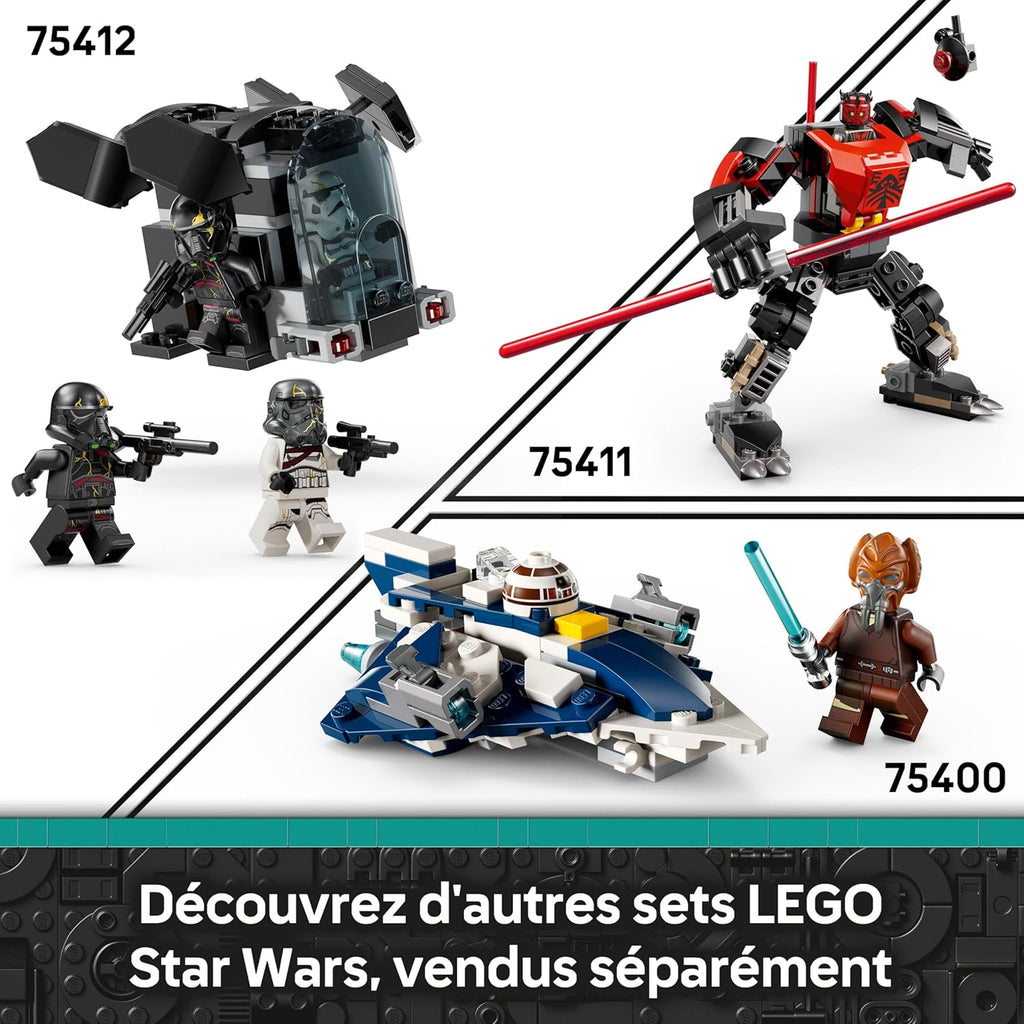 LEGO Star Wars 75412 Ahsoka Pack de Combat Death Troopers Contre Night Troopers - Jeu de Construction avec Transporteur & 4 Minifigurines avec Blasters - Cadeau Collector pour Garçon dès 6 Ans & Fans