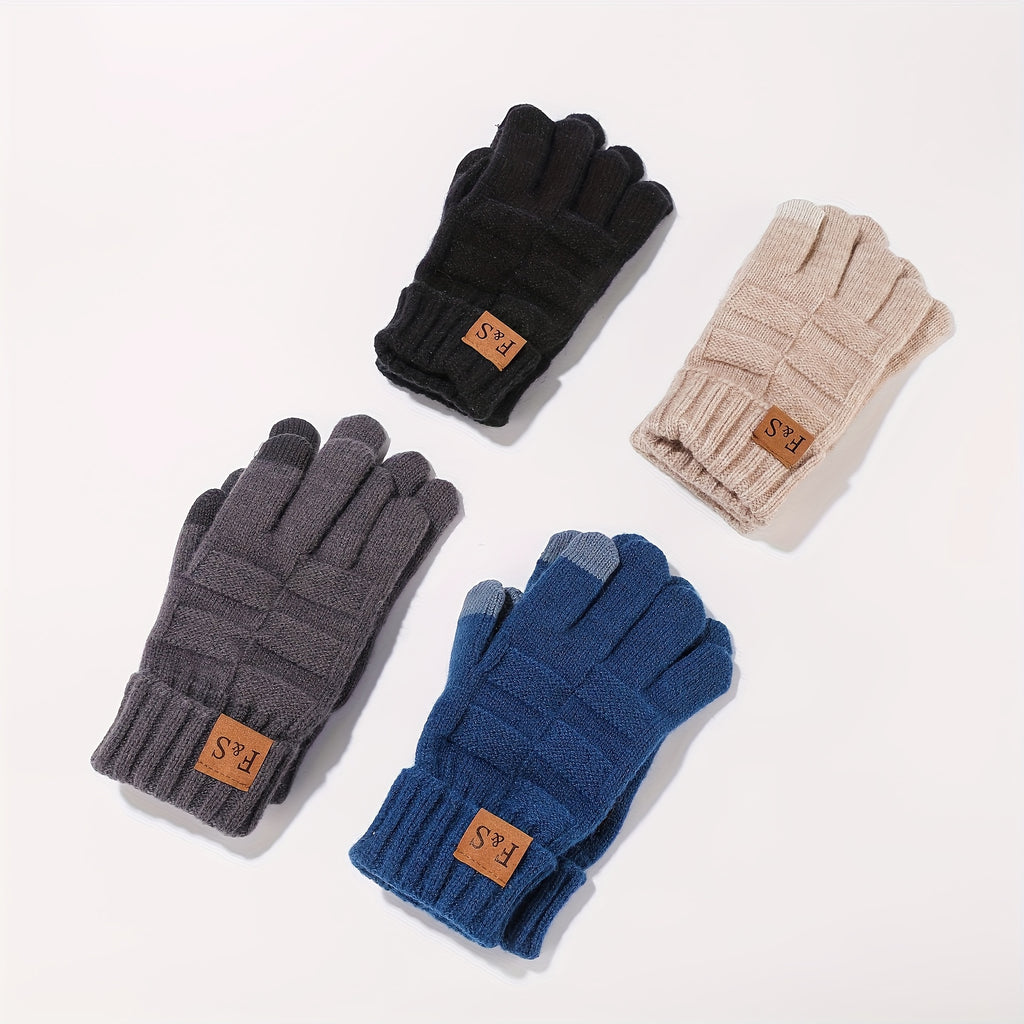 Ensemble Hiver Unisexe 3 Pièces Bonnet Écharpe Gants Chauds Léger et Confortable en Tissu Tricoté Extensible by LSDLBoutique.ch