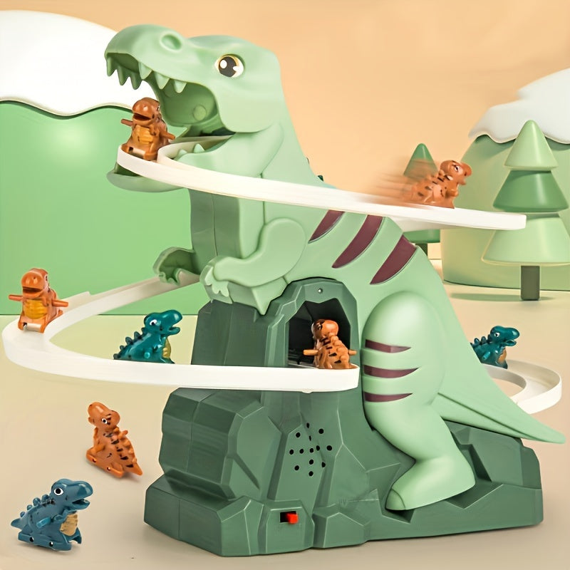 Sidimon Toboggan Dinosaure Avec Trois Voitures Dinosaures Jouet Éducatif En ABS Robuste Pour Enfant by LSDLBoutique.ch