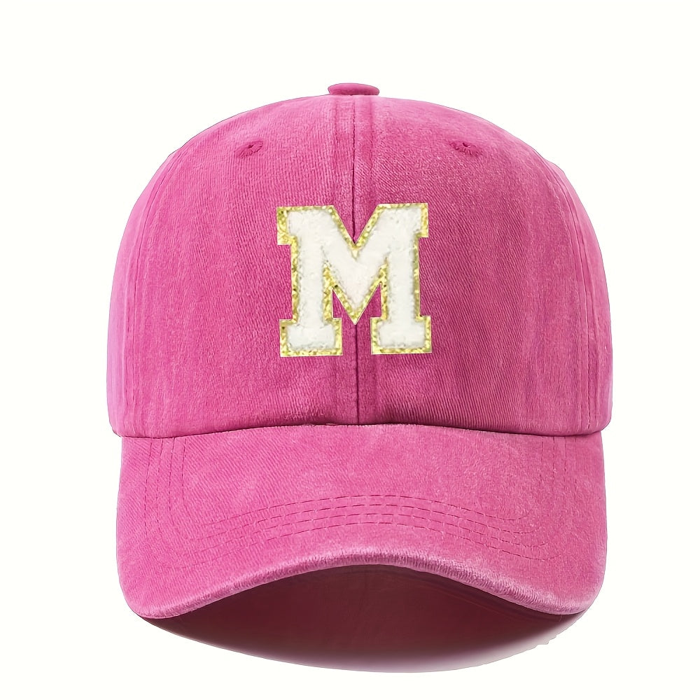 Casquette Vintage Alphabet A Z Rose Dorée Style Y2K Signée LSDLBoutique Pour Chaque Lettre by LSDLBoutique.ch