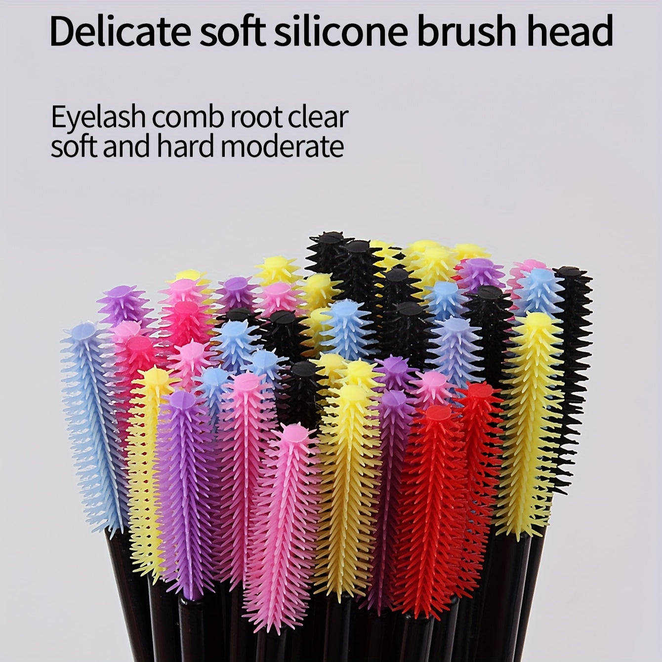 Lot de 49 Brosses Cils en Silicone Multicolores – Brosse Maquillage Jetable Professionnelle