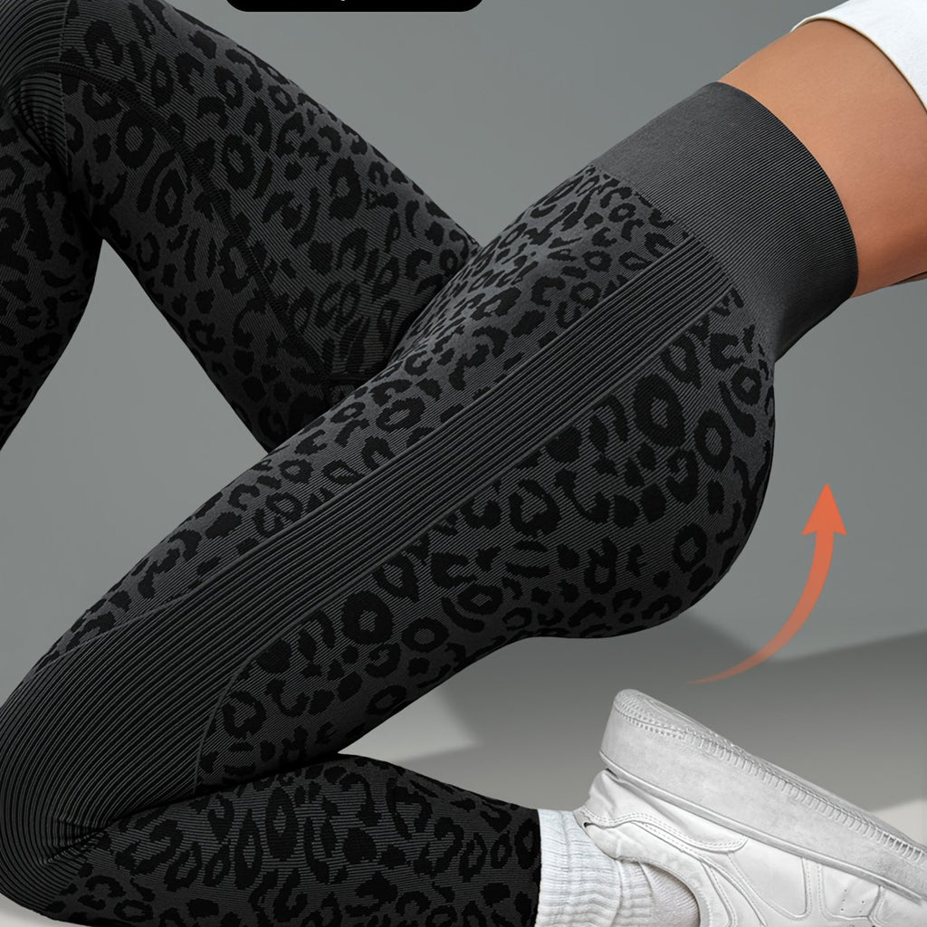Legging Femme Imprimé Léopard Taille Élastique Antidérapant Stretch Respirant Pour Yoga Et Sport by LSDLBoutique.ch