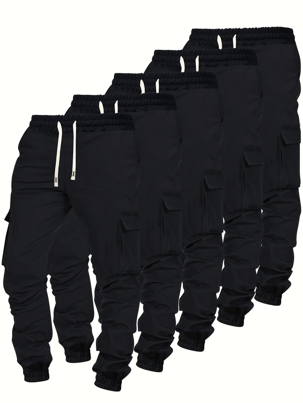 Lot de 5 Pantalons Cargo Homme Multi Poches Confort et Style Décontracté pour Sorties Activités Actives et Détente by LSDLBoutique