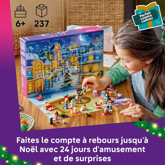 LEGO Friends Le Calendrier de l’Avent 2025 - Jouets pour Fille dès 6 Ans - Compte à Rebours Avant Noël avec 24 Surprises Dont 5 Mini-Poupées, 5 Figurines d'animaux & Accessoires Adorables 42668