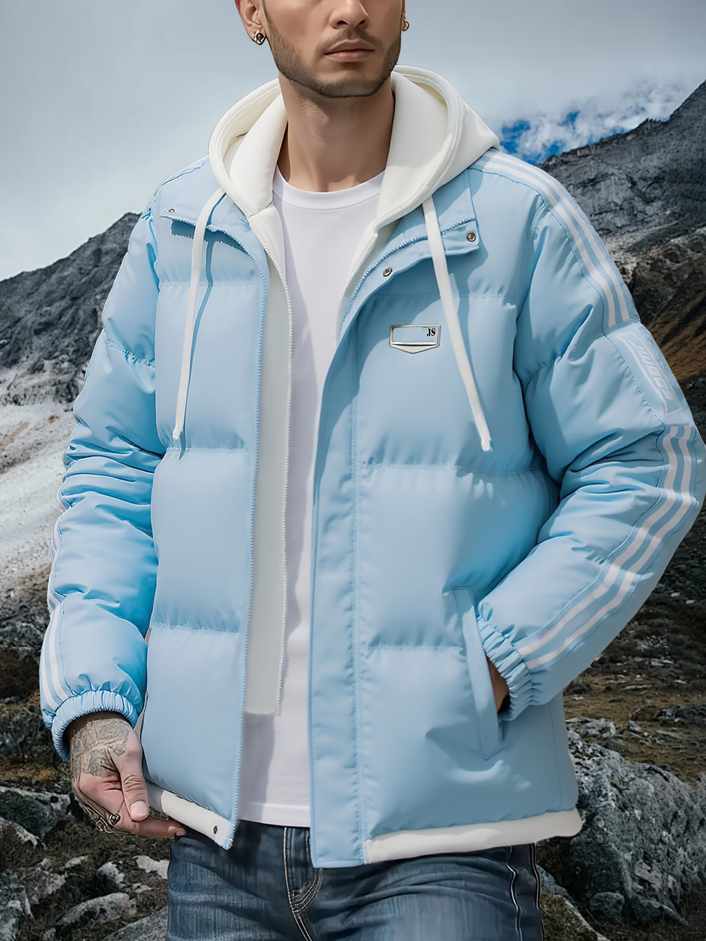 Manteau D’Hiver Capuche Pour Homme Fermeture Éclair Ultra Chaud Et Confortable Polyvalent by LSDLBoutique.ch