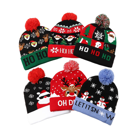Bonnet De Noël Renne Bonhomme De Neige Sapin Avec Pompon Unisexe Édition Raffinée by LSDLBoutique.ch