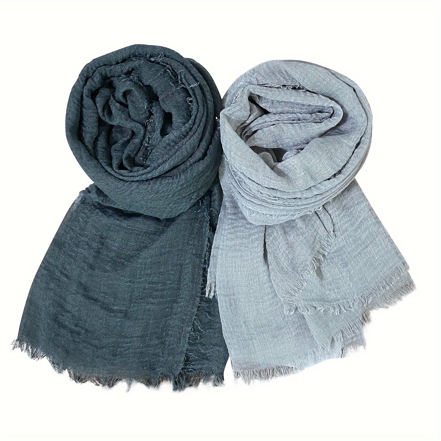 HempSoft – Lot de 2 Écharpes Châles Femme en Chanvre Doux, Légères & Élégantes by LSDLBoutique.ch