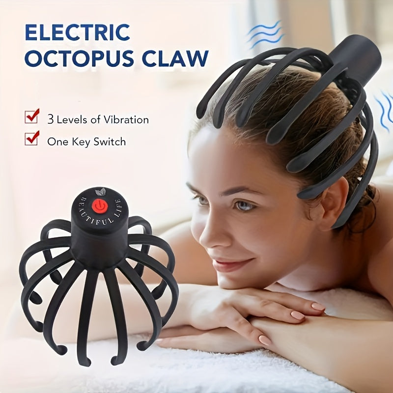 OctoRelax – Masseur de Cuir Chevelu Électrique à LED Rechargeable by LSDLBoutique.ch