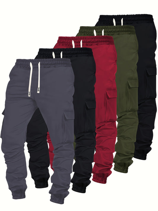 Lot de 5 Pantalons Cargo Homme – Multi-poches, Confort et Style Décontracté