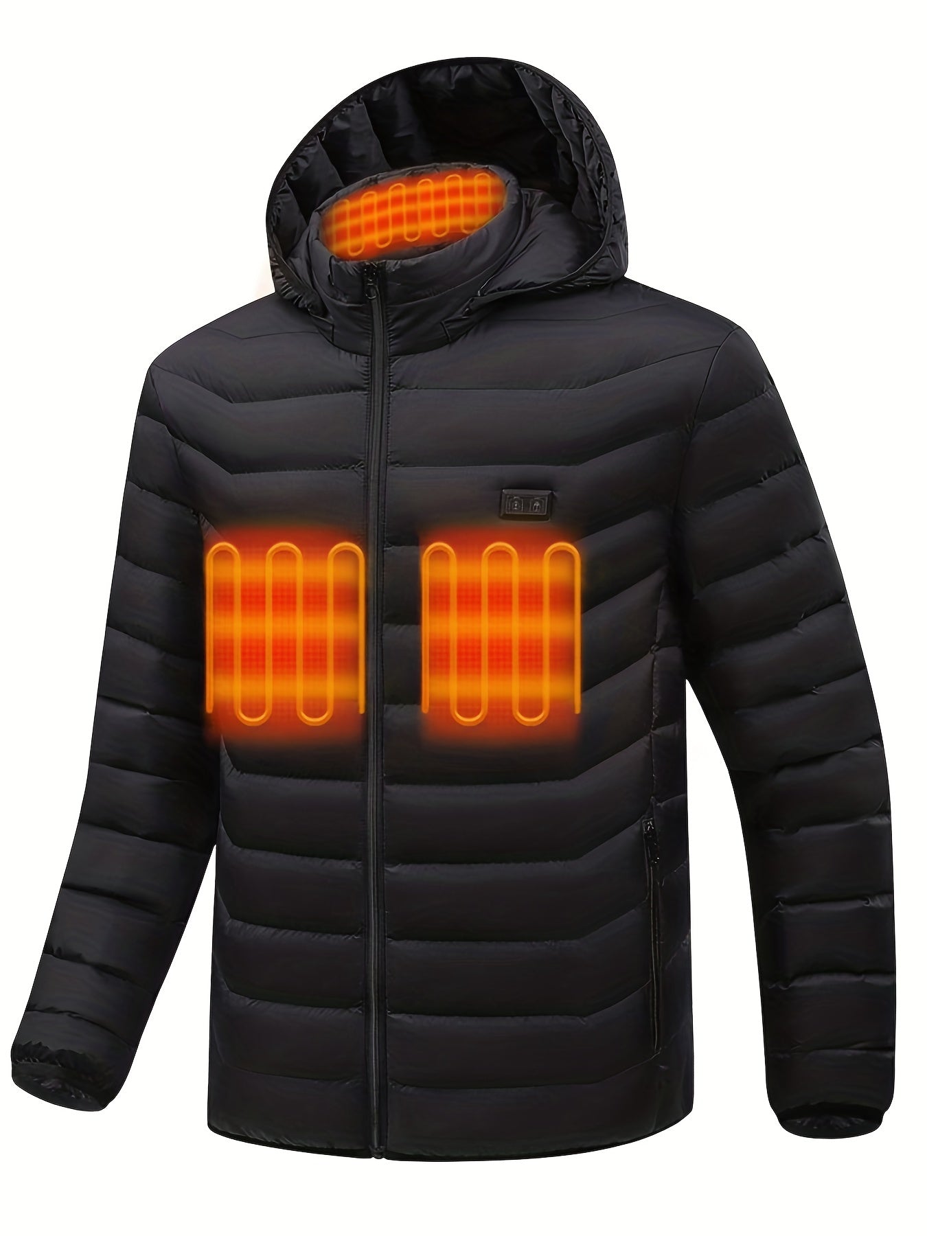 Veste Chauffante Homme Légère À Capuche Pour Randonnée Outdoor Sans Batterie Nylon Tissé by LSDLBoutique