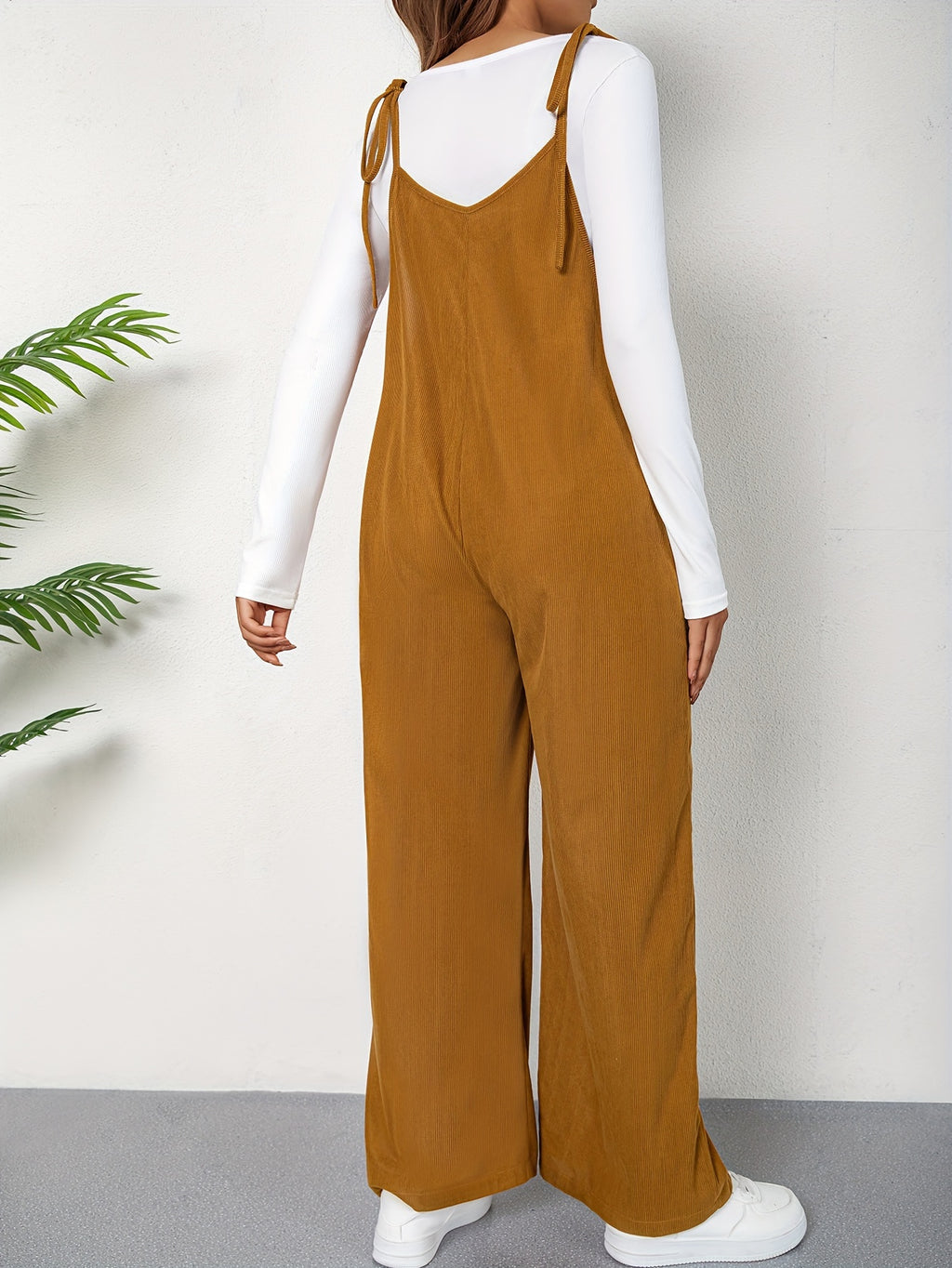 Combinaison Grossesse Femme Taille Haute Avec Bretelles Et Noeud Ample Confort Et Élégance by LSDLBoutique.ch