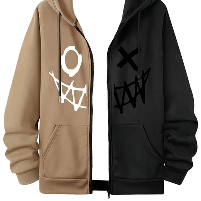Men's two-tone hoodie – Casual sportswear style