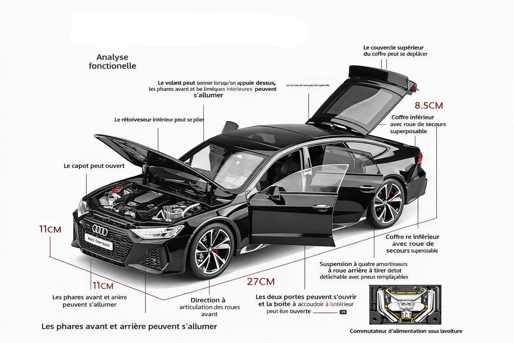 Audi RS7 Sportback 1:18 Alliage Licence Officielle