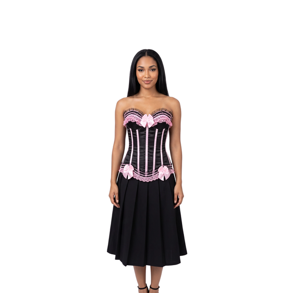 Gothic-Korsett aus Spitze mit Overbust-Bustier – Swann