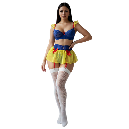 Sandy - Enchanted Princess Set with Fishnet Stockings by Les Secrets de Léa