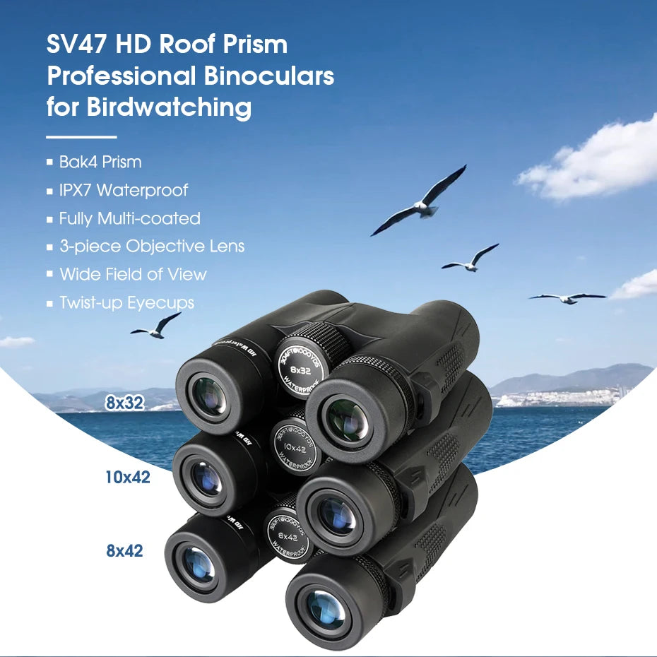 SVBONY SV47 8x42 BAK4 FMC HD IPX7 Waterproof Binoculars