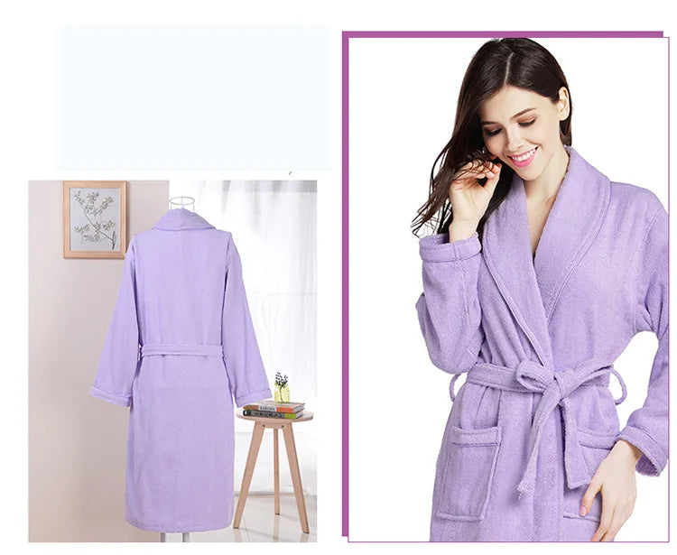 Robe de bain Unisexe Éponge Lavande