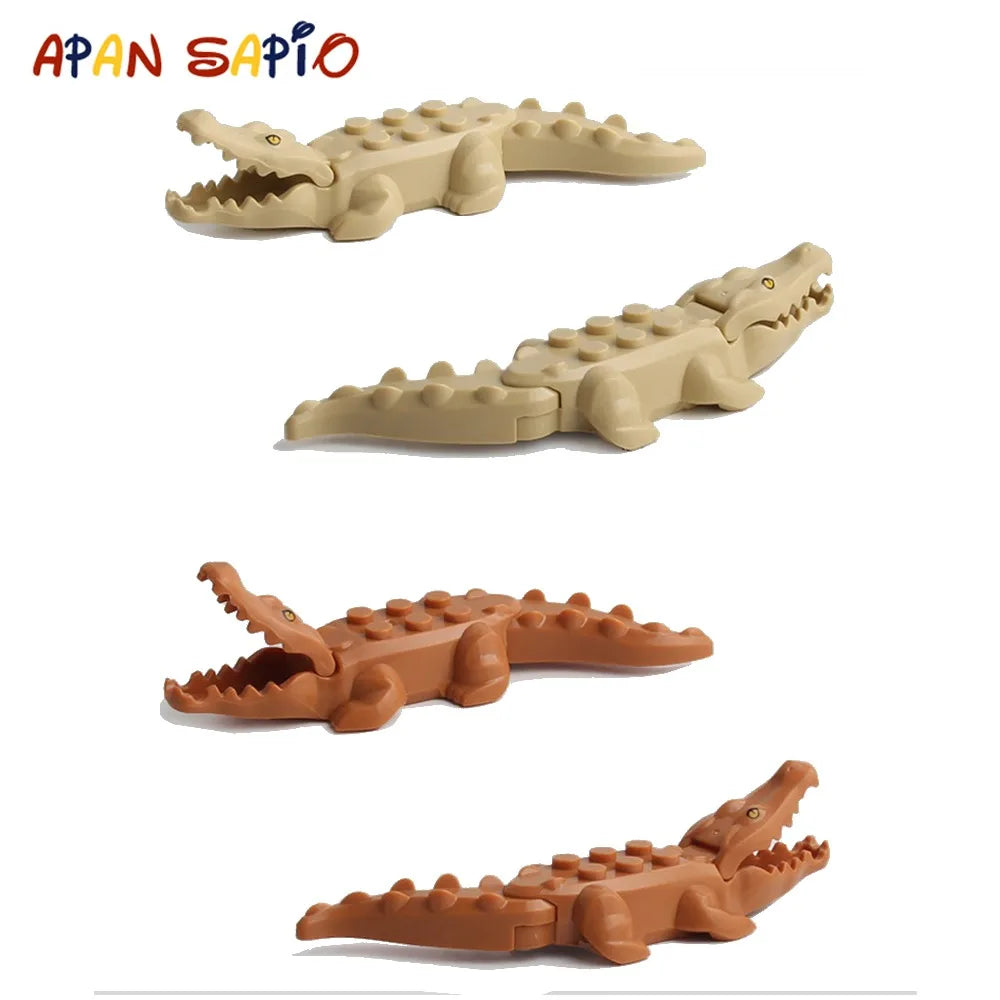 Blocs De Construction Animaux Crocodile Léopard Modèle Éducatif Briques Pour Enfants Jouets by LSDLBoutique.ch