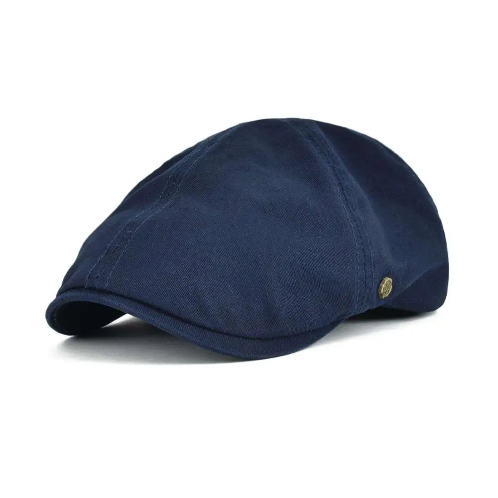 VoBoom Casquette Plate Coton Ivy Bleu Marine Unisexe