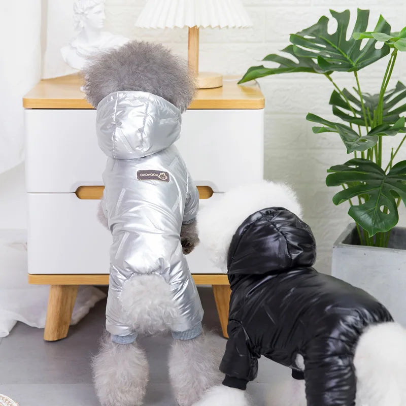 Combinaison Hivernale Imperméable Pour Petits Chiens Gris