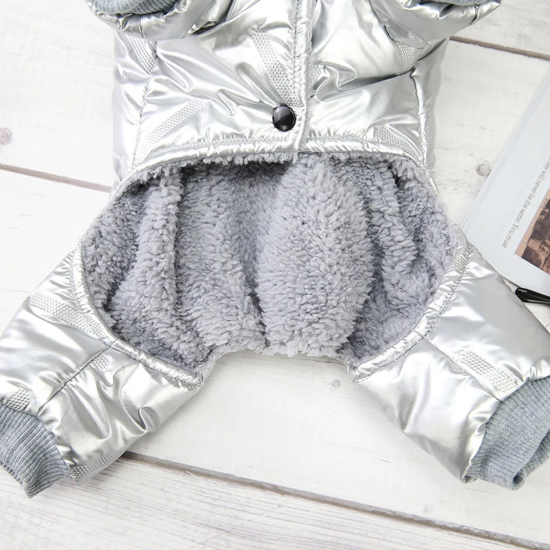 Combinaison Hivernale Imperméable Pour Petits Chiens Gris