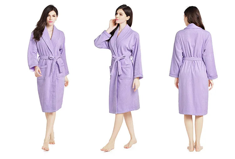 Robe de bain Unisexe Éponge Lavande