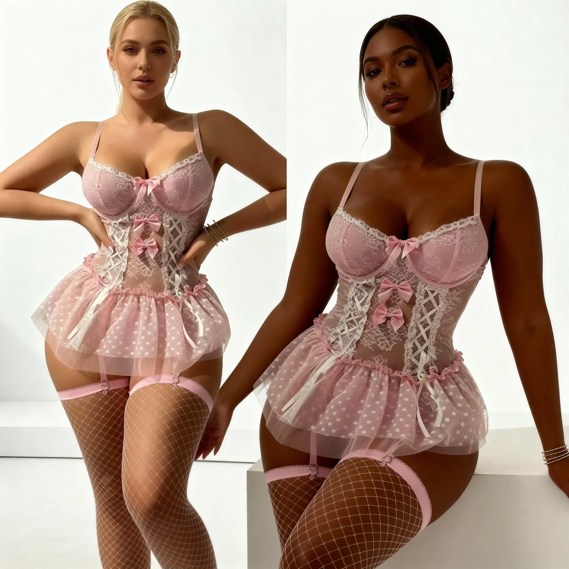 Isaline Corset Rose Avec Jupon En Tulle Raffiné Ensemble Chic Et Romantique Pour Soirée Habillée by Les Secrets de Léa