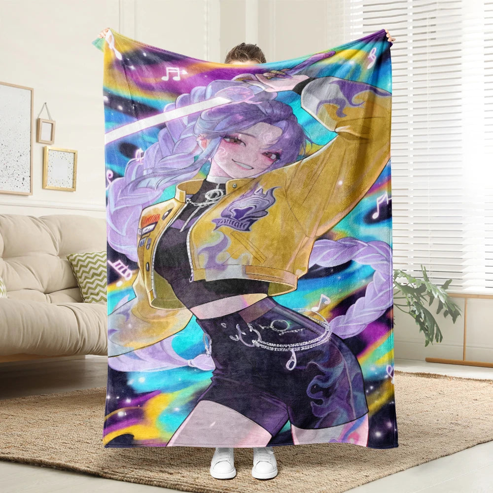 SAJABOYS Couverture Polaire Demon Hunters Motifs Anime Colorés