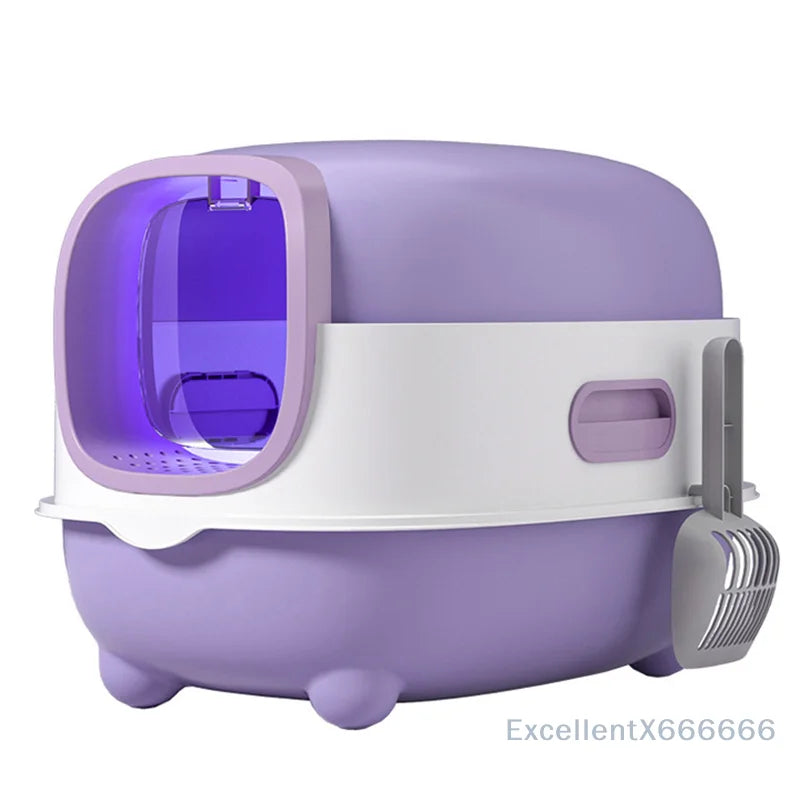 Odor Isolation, Dual-purpose, Foldable Design, Can Accommodate Cats Weighing Less T ,Closed Cat Litter Box, Splash Proof