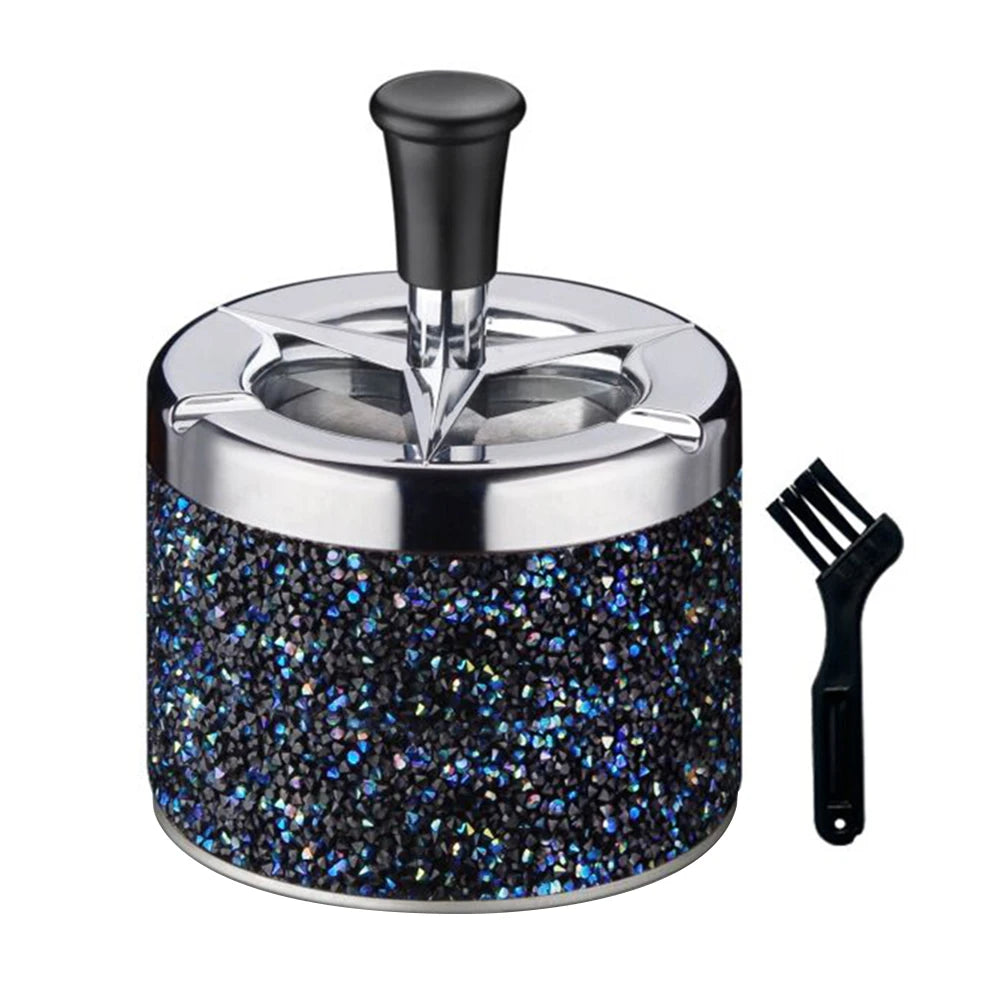 Auto-Aschenbecher mit Druckknopf, drehbarem Deckel und Selbstreinigungsfunktion