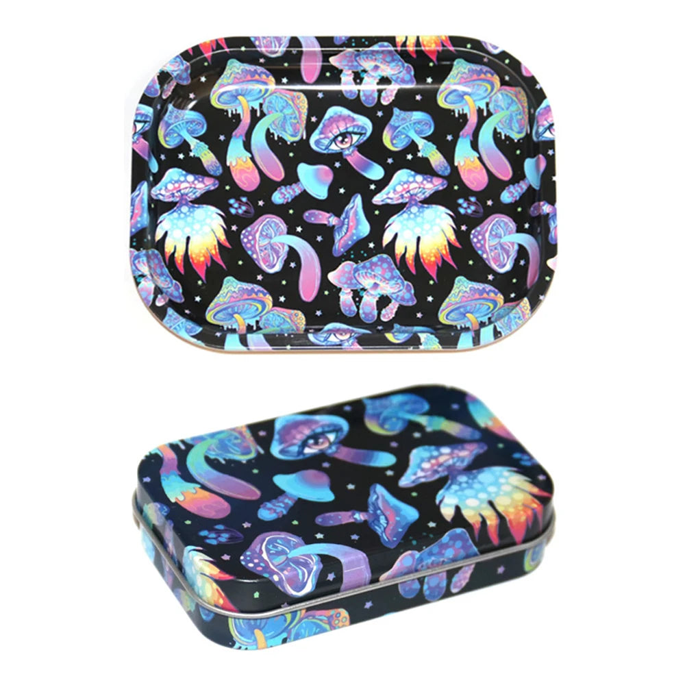 Rolling Tray 18x14 cm Tinplate For Tobacco 2 Pieces