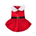 Robe Noël Rouge Avec Ceinture Noire Pour Petit Chien Et Chat