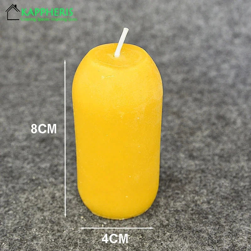 KAPPHERIS Bougie En Cire Abeille Fait Main Non Parfumée