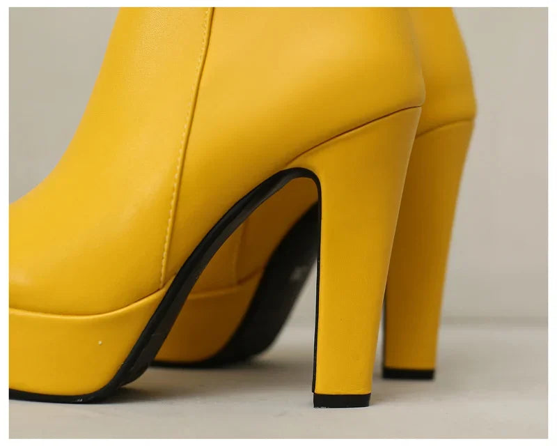 Bottines Femme Cristal Fleur Talons Hauts Zip Pour Hiver