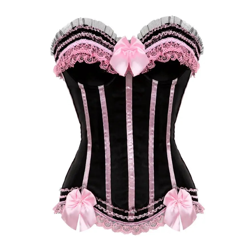 Gothic-Korsett aus Spitze mit Overbust-Bustier – Swann