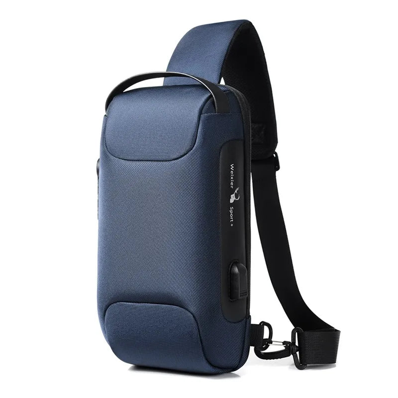 Clyine Sac Bandoulière USB Étanche Oxford Antivol Pour Homme
