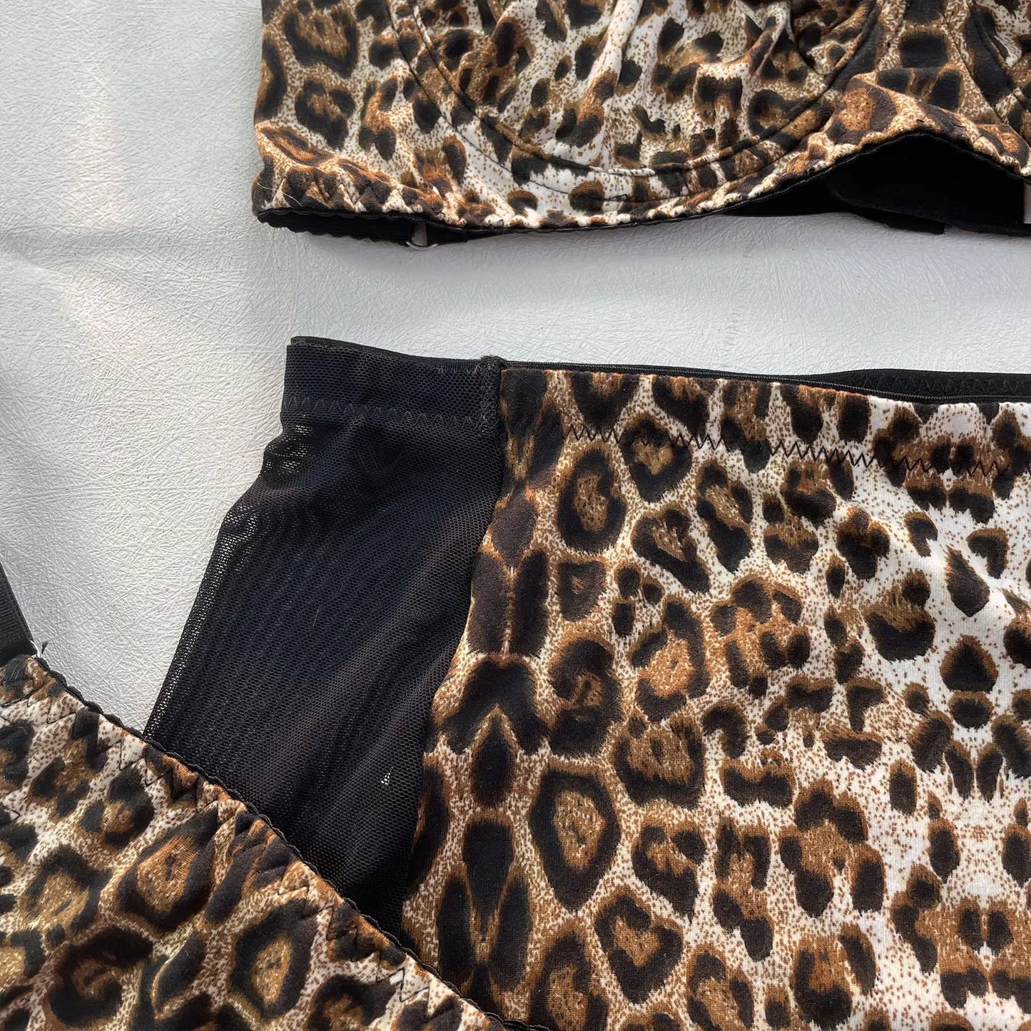 Ellolace Lingerie Satin Fin Dentelle Rouge 5Pièces