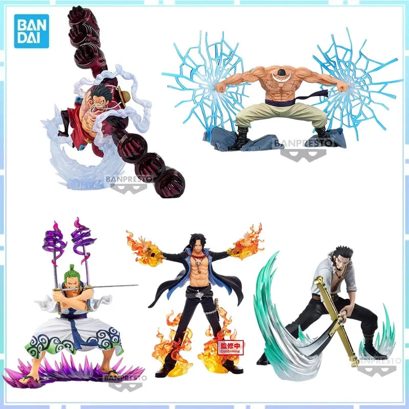 Bandai Original Banpresto Anime One Piece DXF Special Luffy Zoro Ace Edward Newgate Dracule Mihawk Figures Model Toys