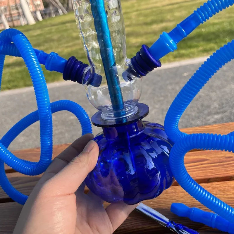 Chicha Ensemble Ovale Guillé Acrylique Double Tuyau Silicone Huge Mai